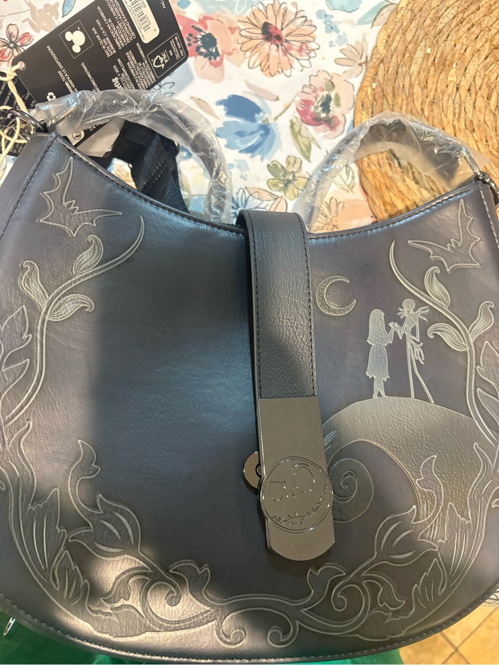 Loungefly Black Nightmare Before Christmas Crescent Shoulder Bag